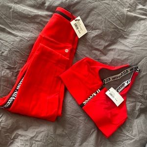 Set of two New with tags top size S leggings size S red